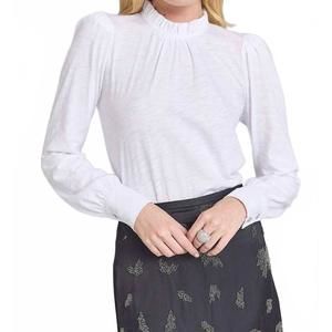 NEW GOLDIE LEWINTER mirabelle long sleeve top in white